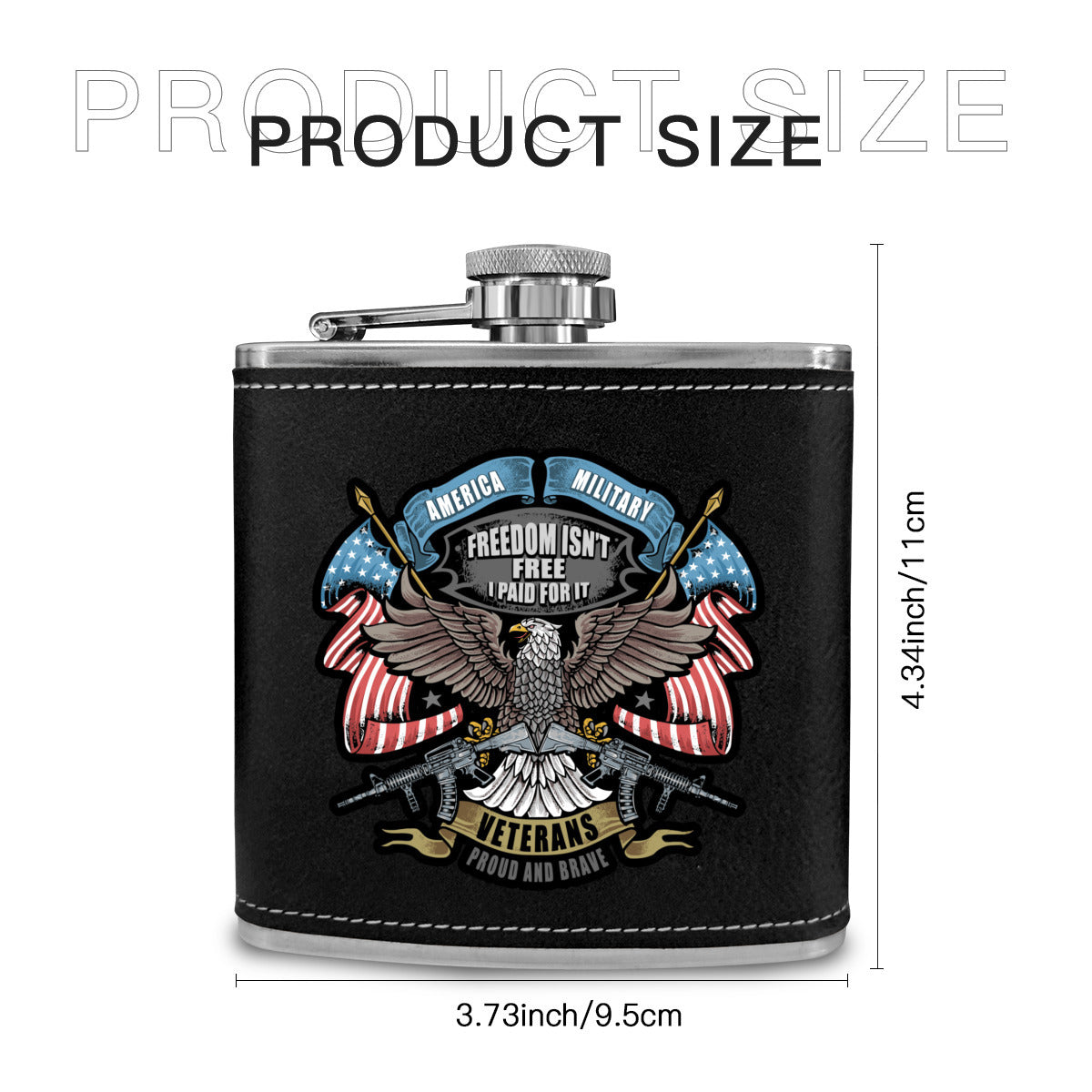 Veterans 6 oz flask - Freedom isn’t Free