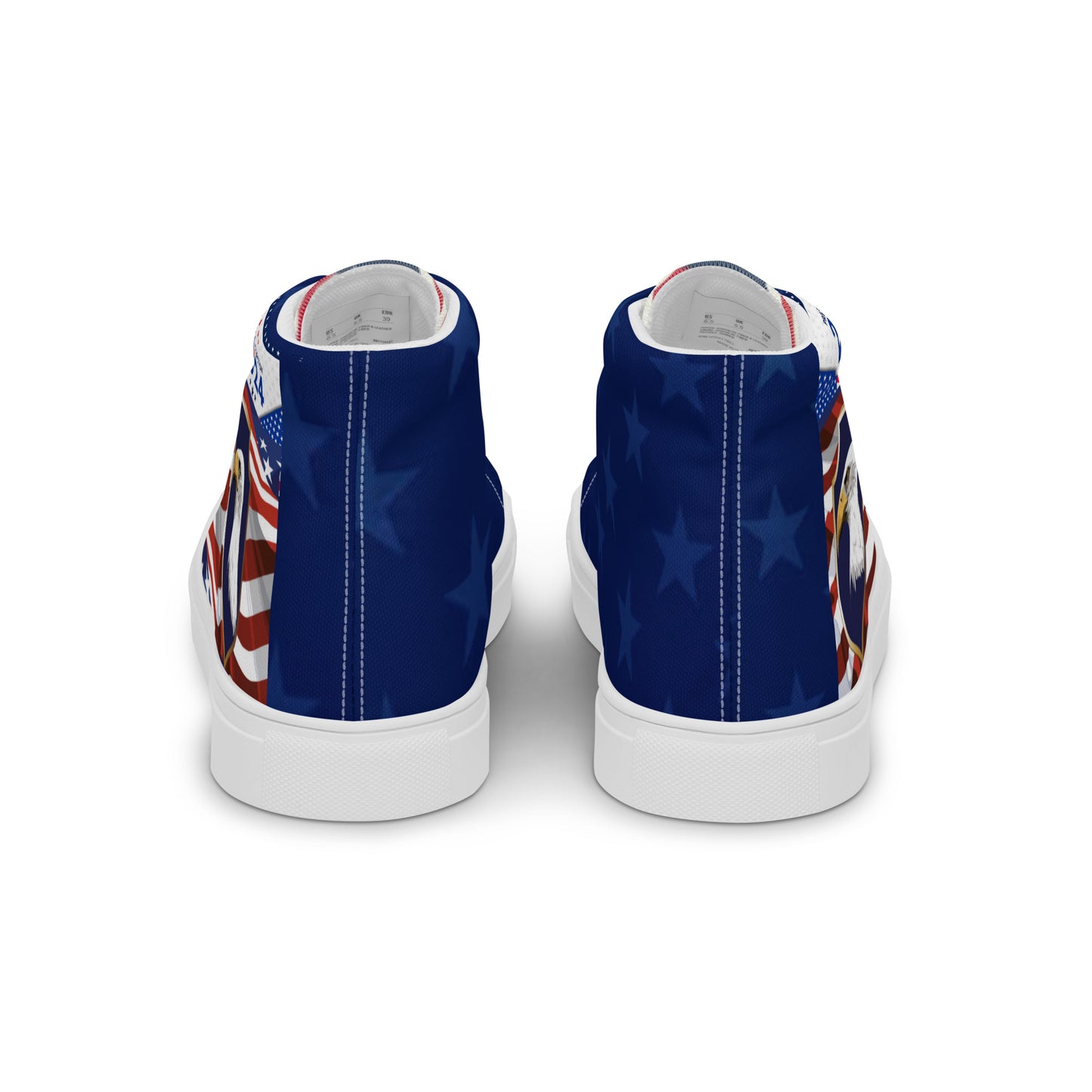 Men’s high top 2024 Patriotic canvas shoes