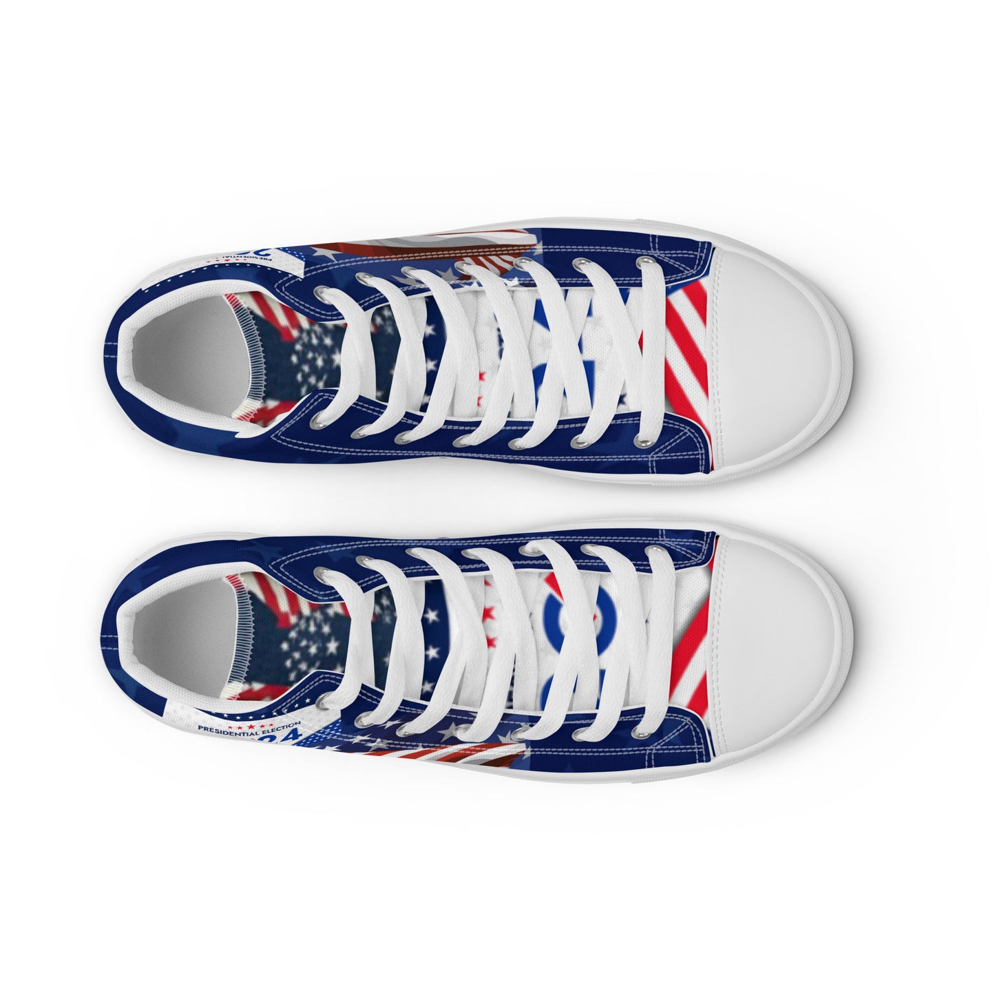 Men’s high top 2024 Patriotic canvas shoes