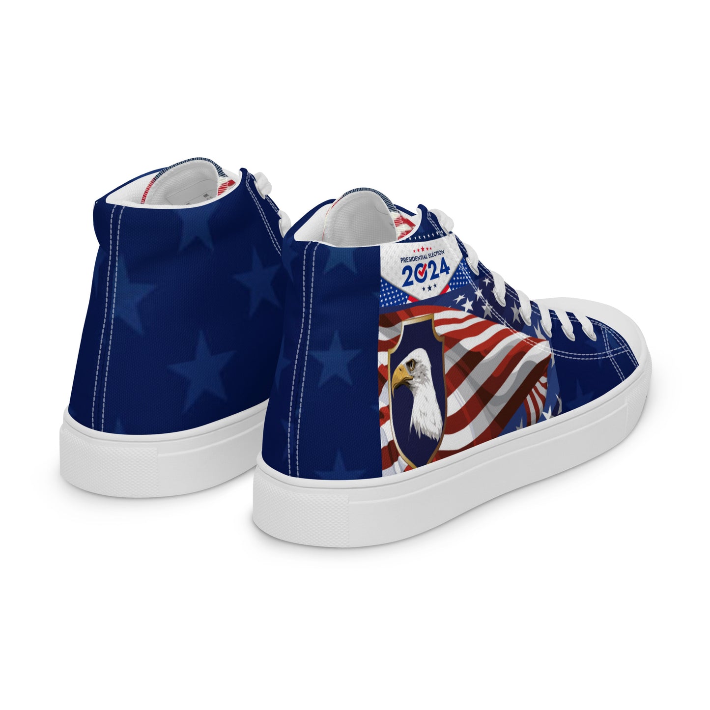 Men’s high top 2024 Patriotic canvas shoes