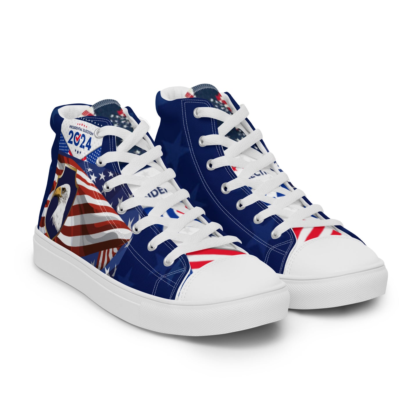 Men’s high top 2024 Patriotic canvas shoes