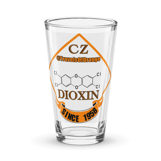 Panama Canal Zone veteran - Shaker pint glass Dioxin design