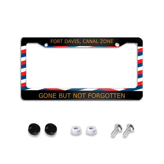 Standard 2-hole U.S. License plate frame cover - Ft Davis, gone but not forgotten - SHIPPING INCLUDED