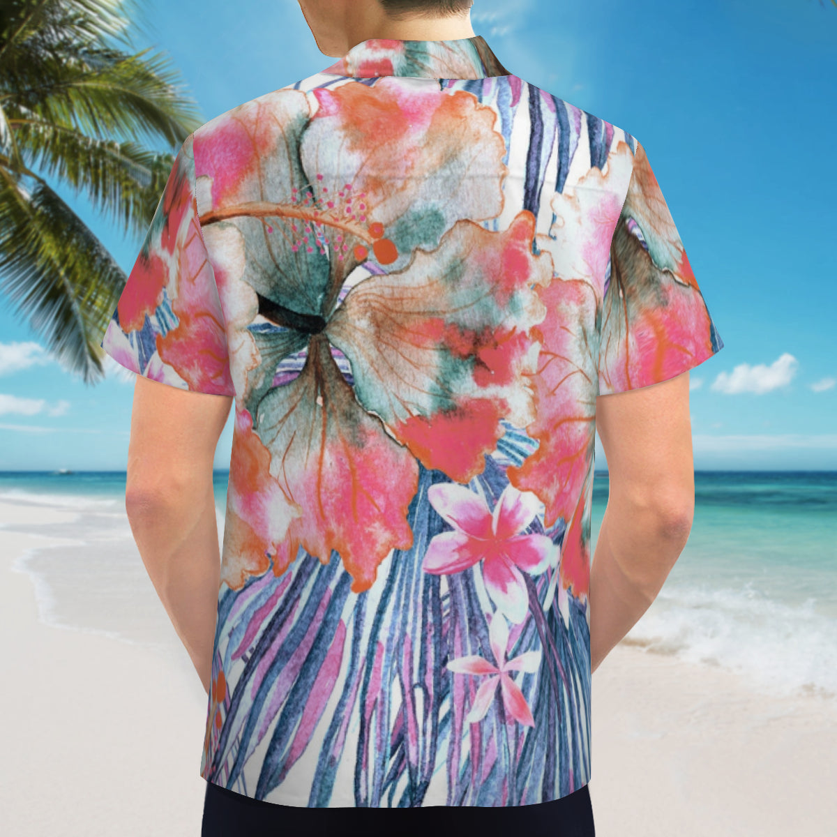 Hawaiian shirt flower designa