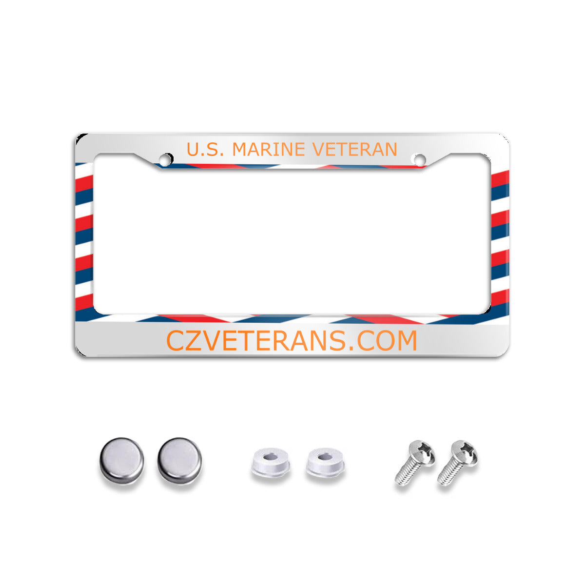 Standard 2-hole U.S. License plate cover - U.S. Marine - SHIPPING INCLUDED