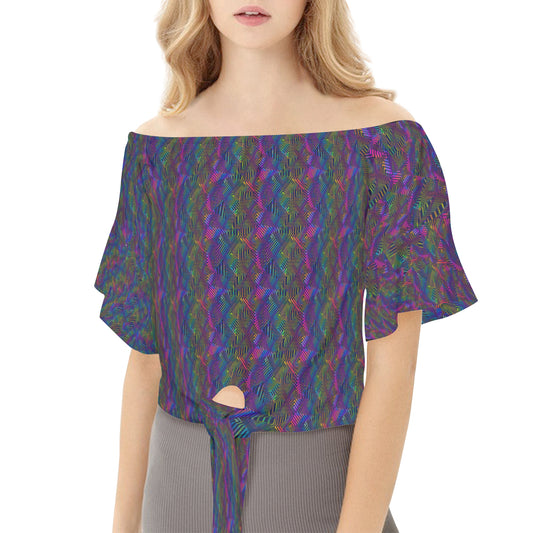 Blouse purple and green