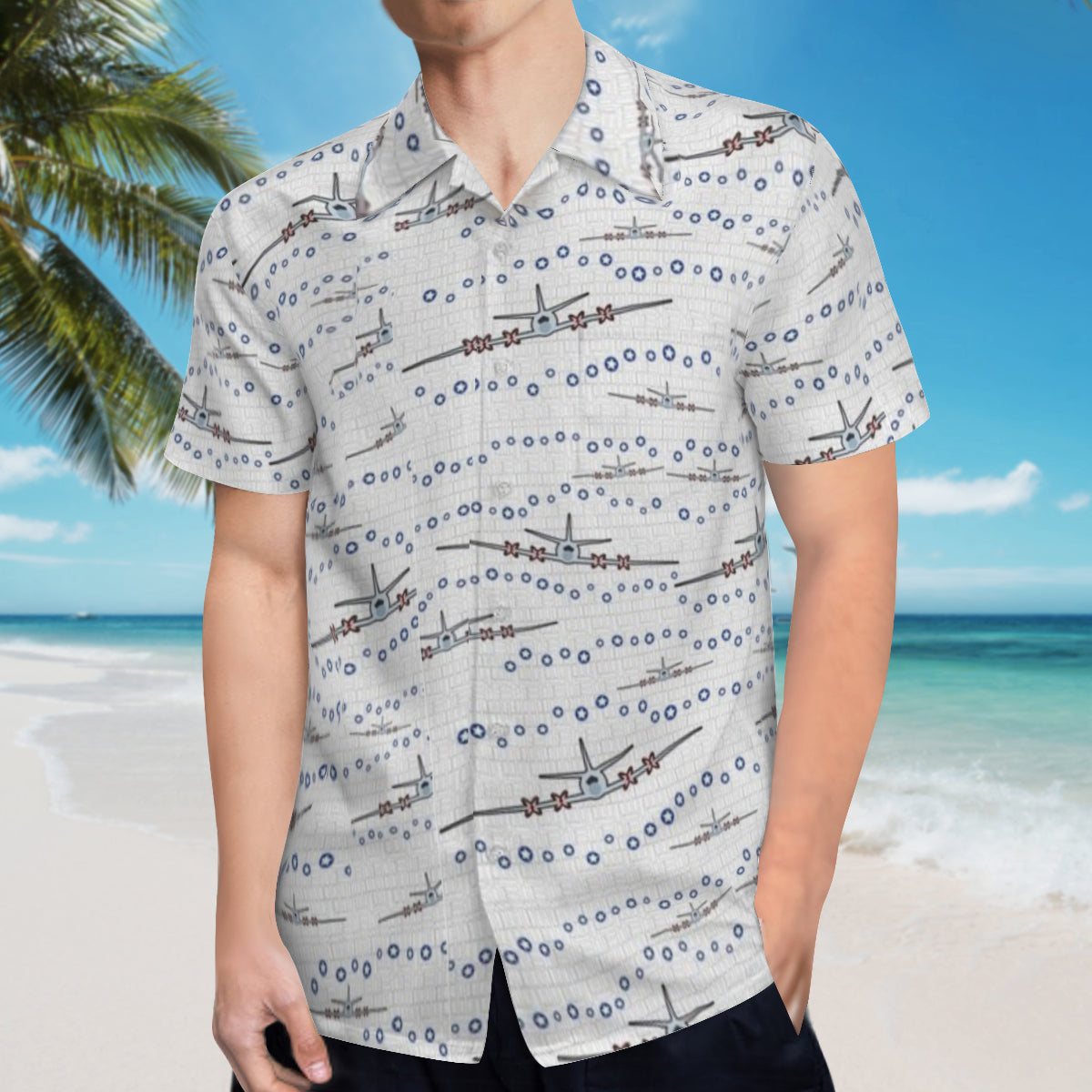 Hawaiian shirt - Airplane design