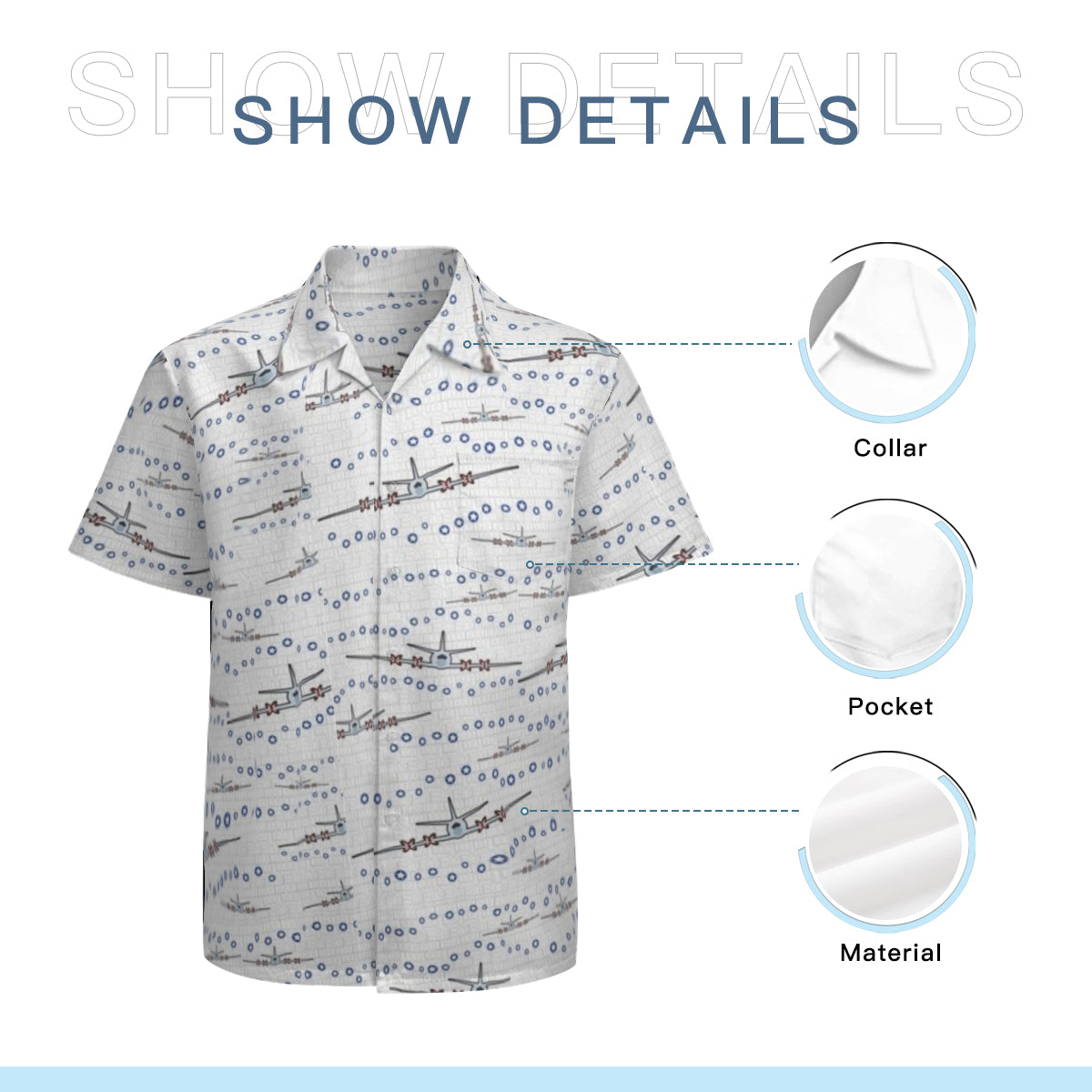 Hawaiian shirt - Airplane design