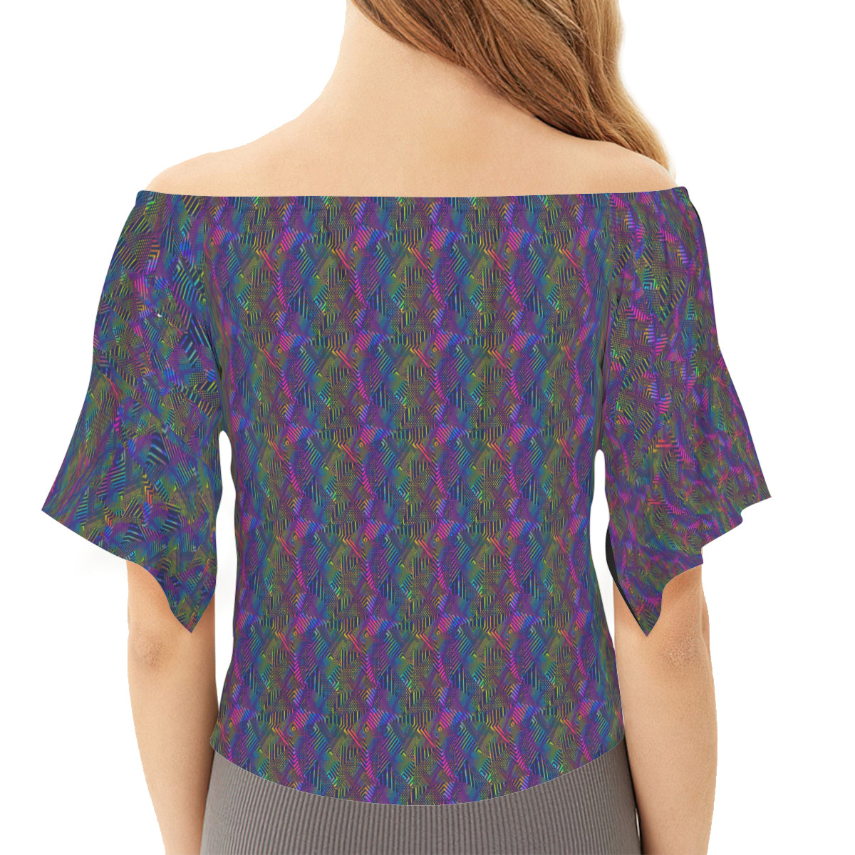 Blouse purple and green