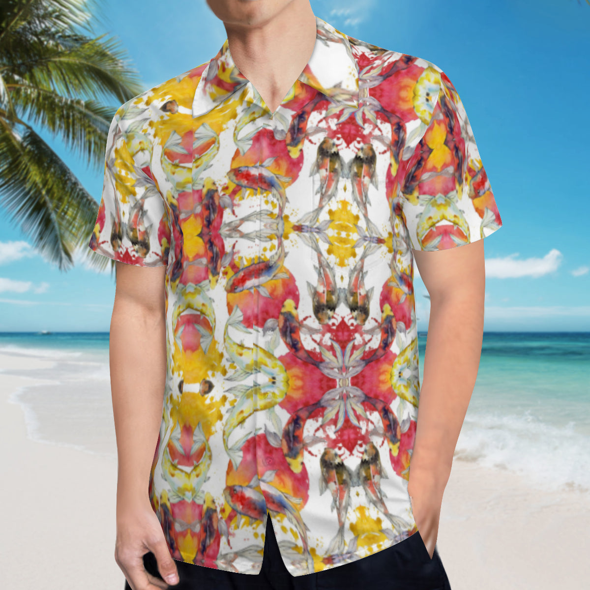 Hawaiian shirt - Design made from Coy fish