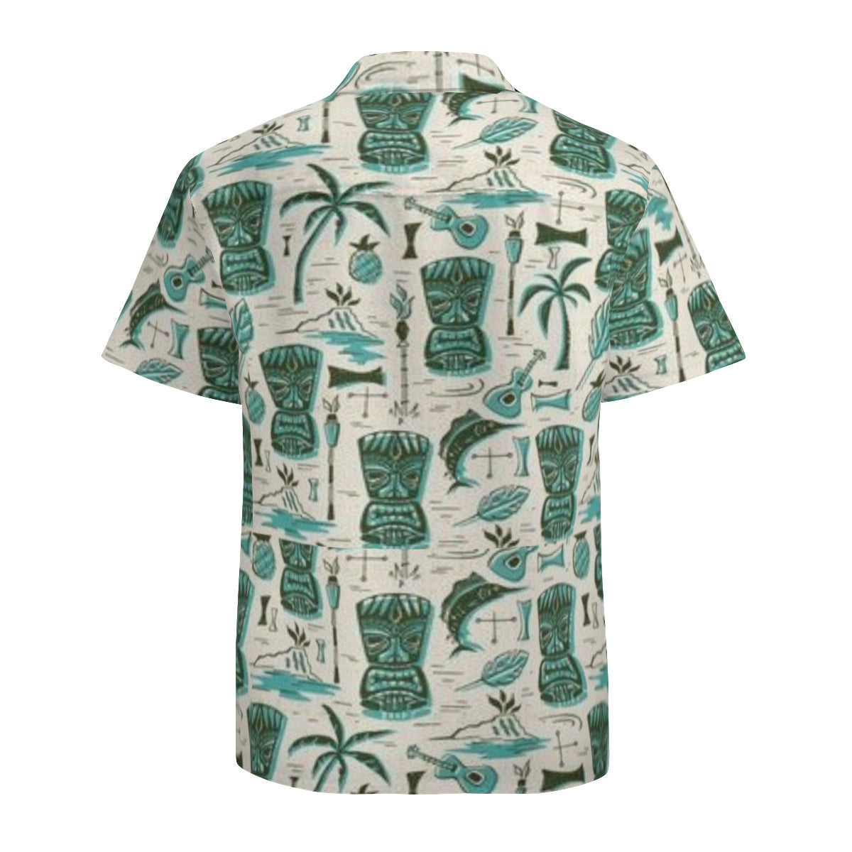 Hawaiian shirt - green tikis